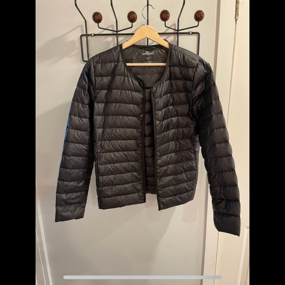 Wilfred Elle Black Packable Puffer Size L - Picture 1 of 7